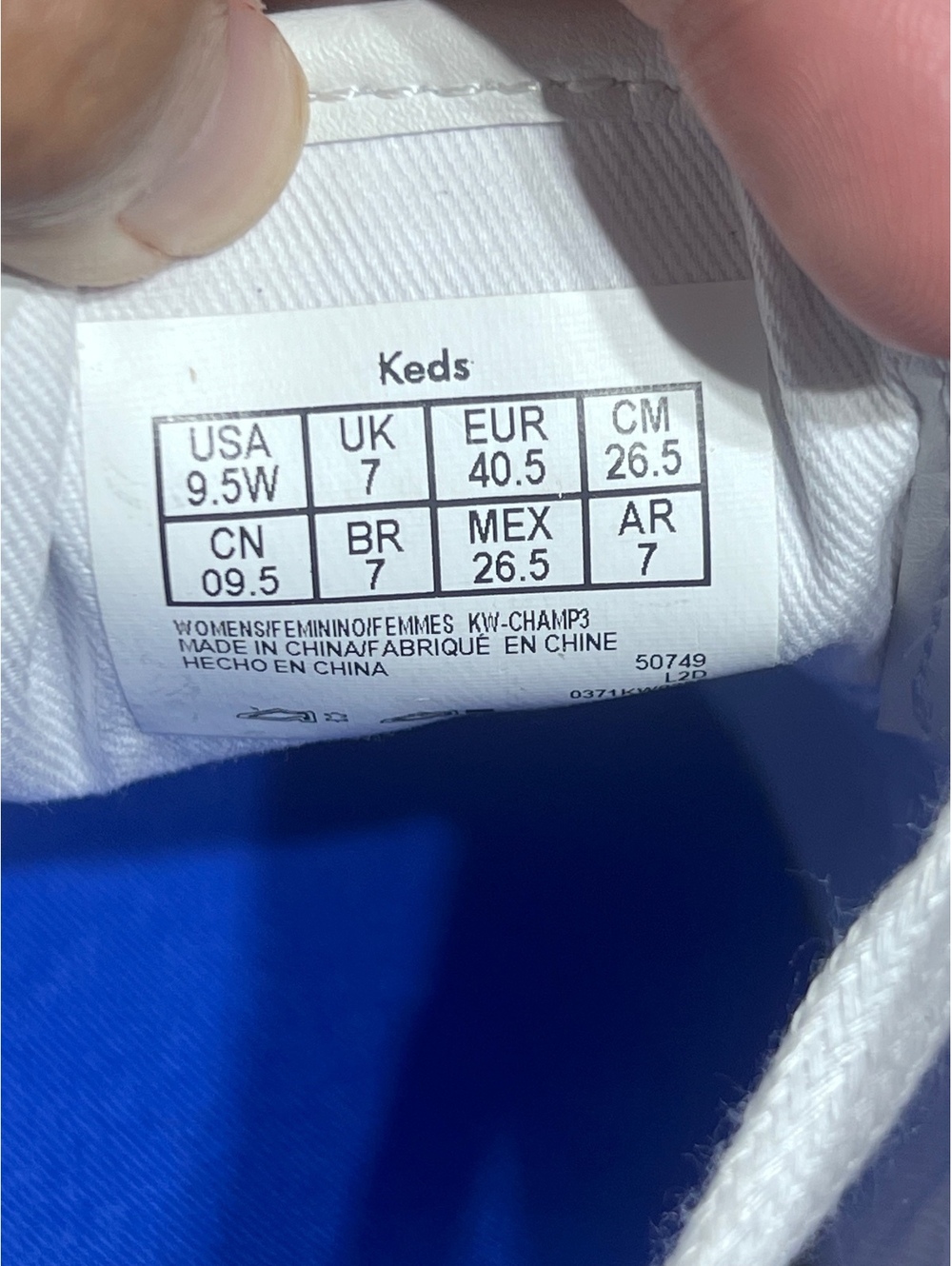 Keds Women's White Classic Canvas Sneakers Size 9.5W - Picture 5 of 5